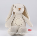 padrão de coelho de pelúcia personalizado orelhas longas pelúcia brinquedo de coelho branco